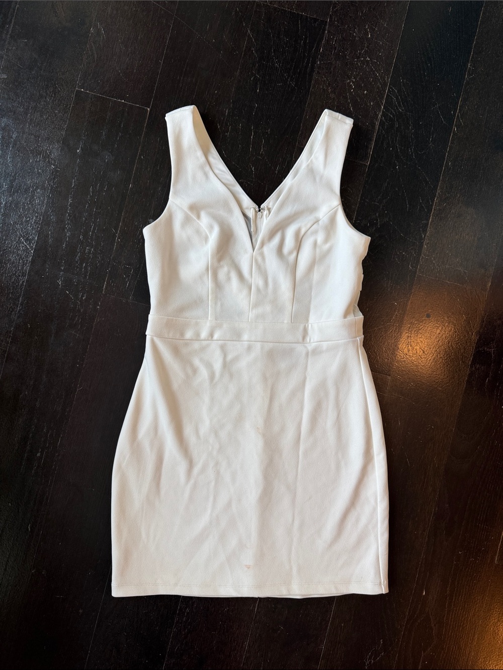 Windsor M White V-Neck Mesh Back Dress